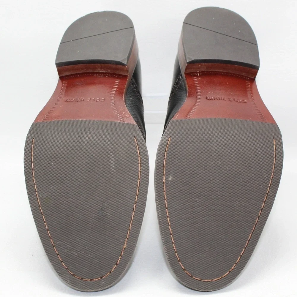 Cole Haan Williams II Black Leather Saddle Oxford Dress Shoes Men's Size 10 M